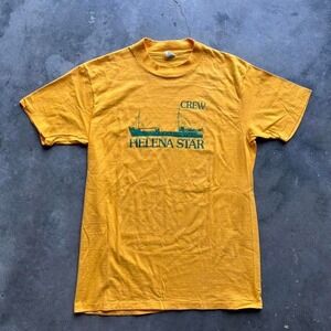 Vintage 1970s Helena Star Boat T shirt Size Large